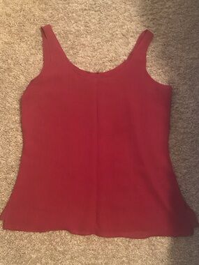 Scoop Silk Neck Wine Red Tank Top - Classic Women's Layering Tee